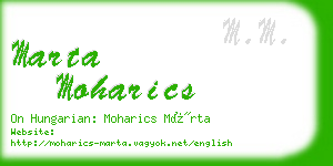 marta moharics business card